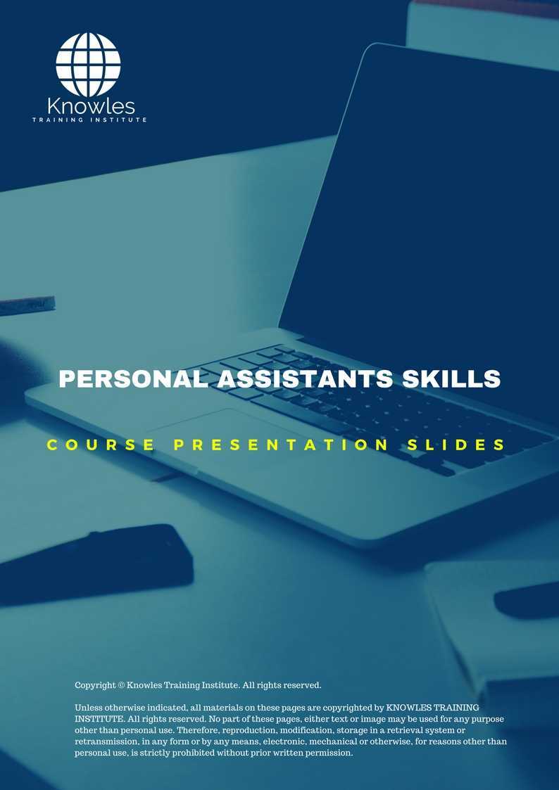 Personal Assistants Skills Training Course in Sweden Presentation Slides