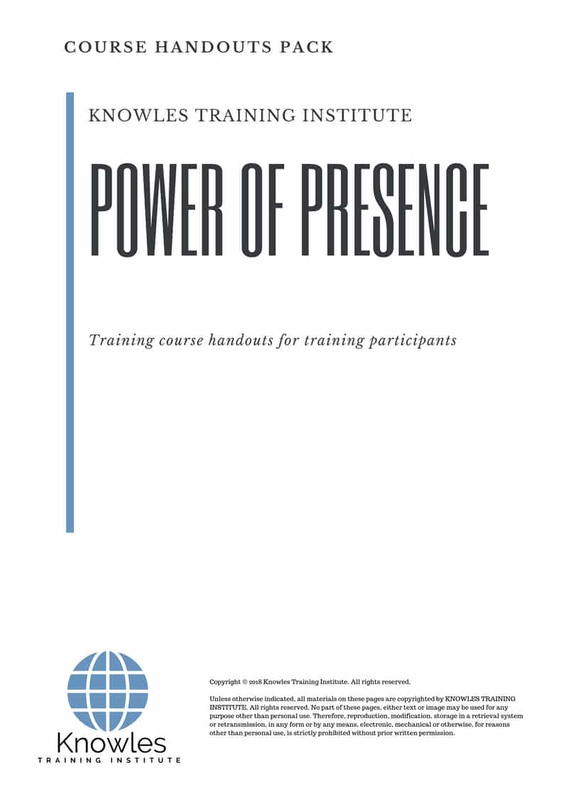 Power Of Presence Course in Sweden Handouts