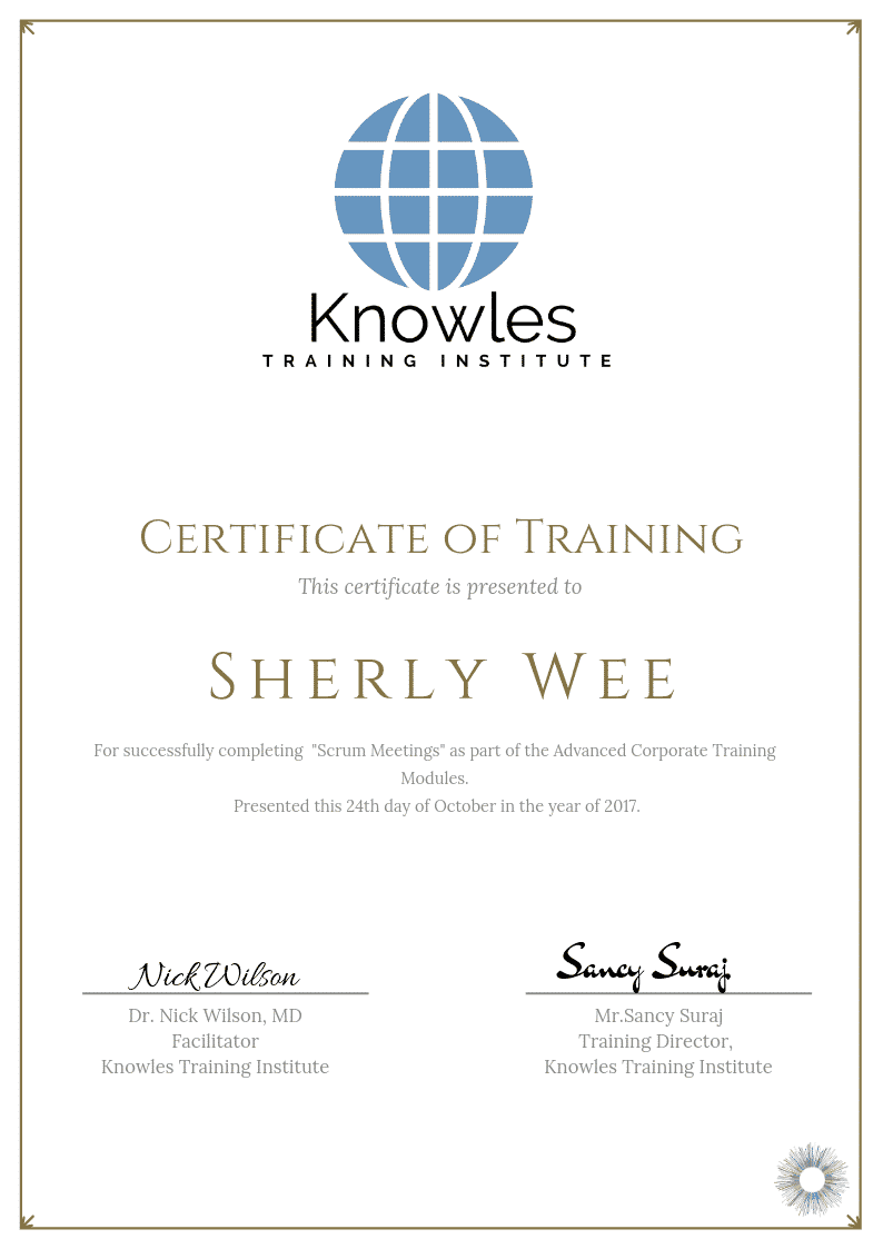 Scrum Meetings Training Course in Sweden Certification