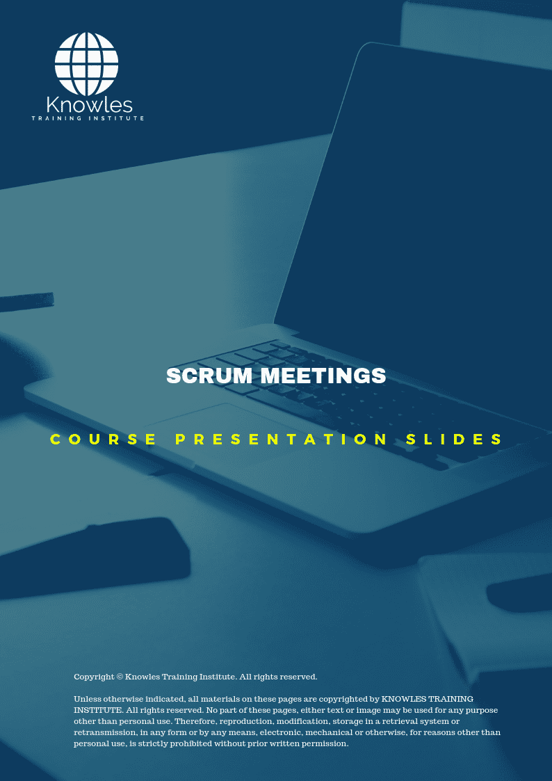 Scrum Meetings Training Course in Sweden Presentation Slide