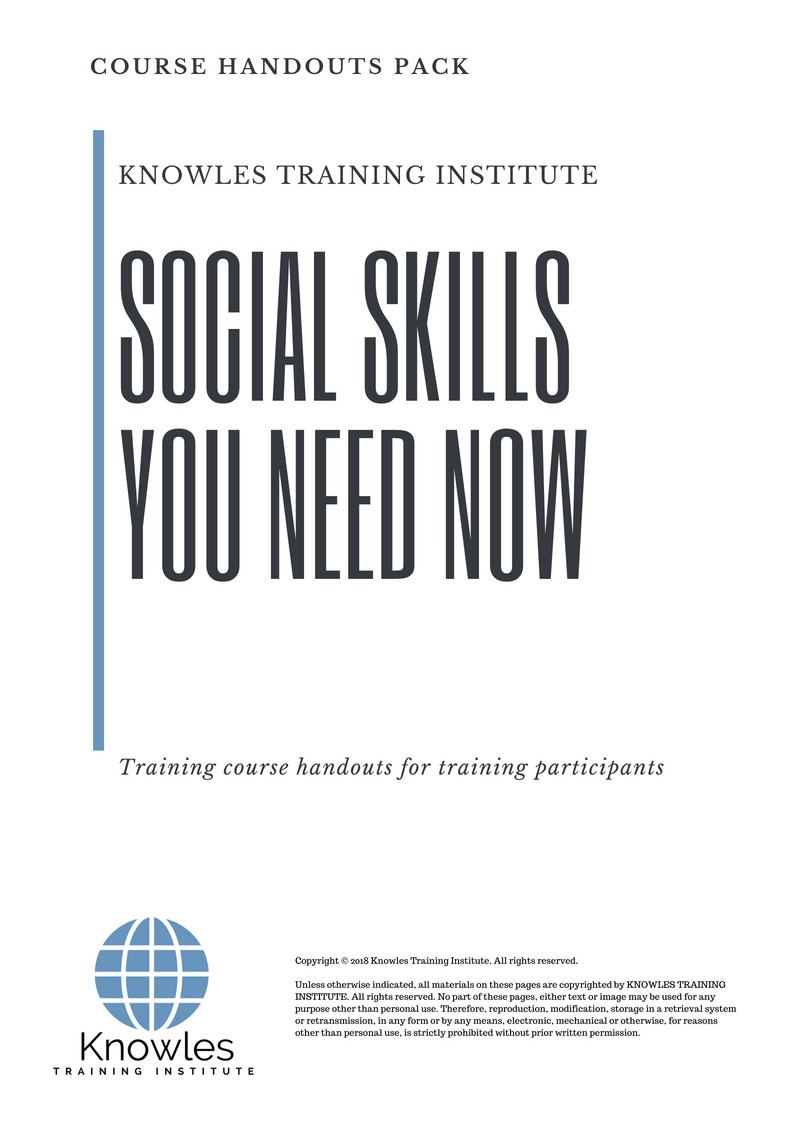 Social Skills You Need Now Training Course in Sweden Handouts