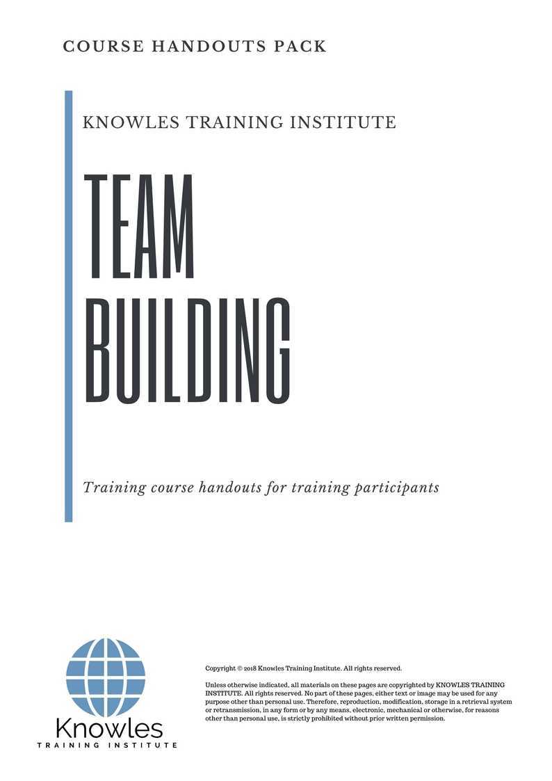 Team Building Training Course in Sweden Handouts