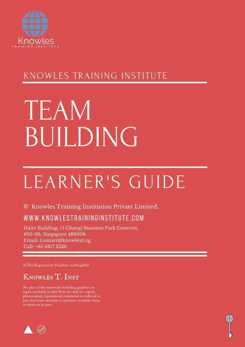Team Building Training Course in Sweden Learner’s Guide