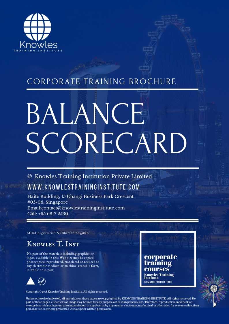 The Balanced Scorecard Training Course in Sweden Brochure