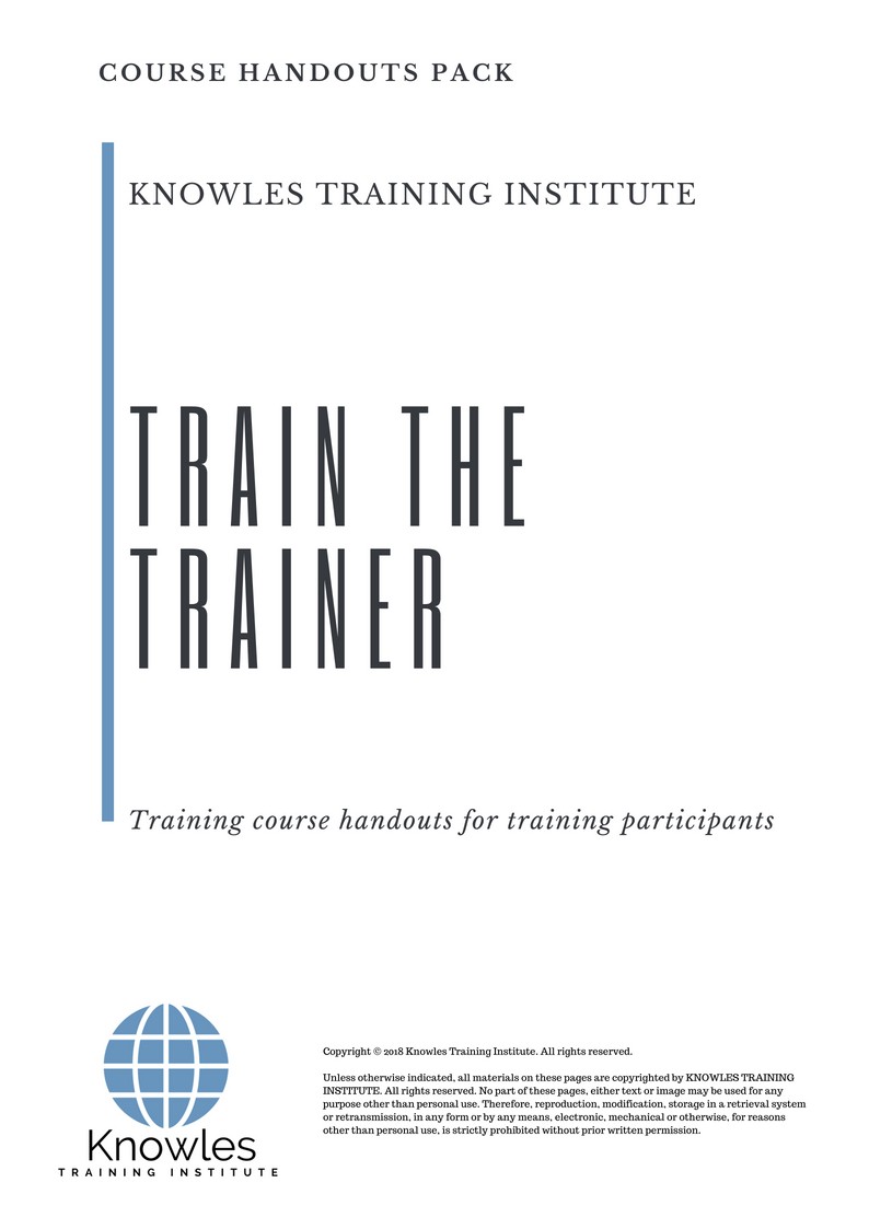 Train The Trainer Course in Sweden Handouts