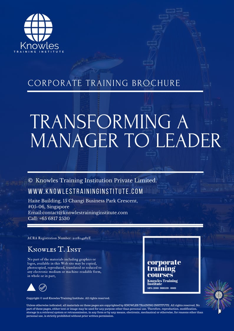 Transforming A Manager To Leader Training Course in Sweden Brochure