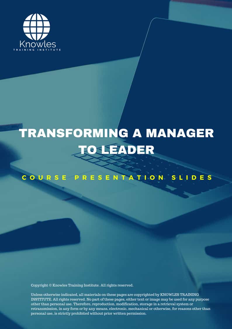 Transforming A Manager To Leader Training Course in Sweden Presentation Slides