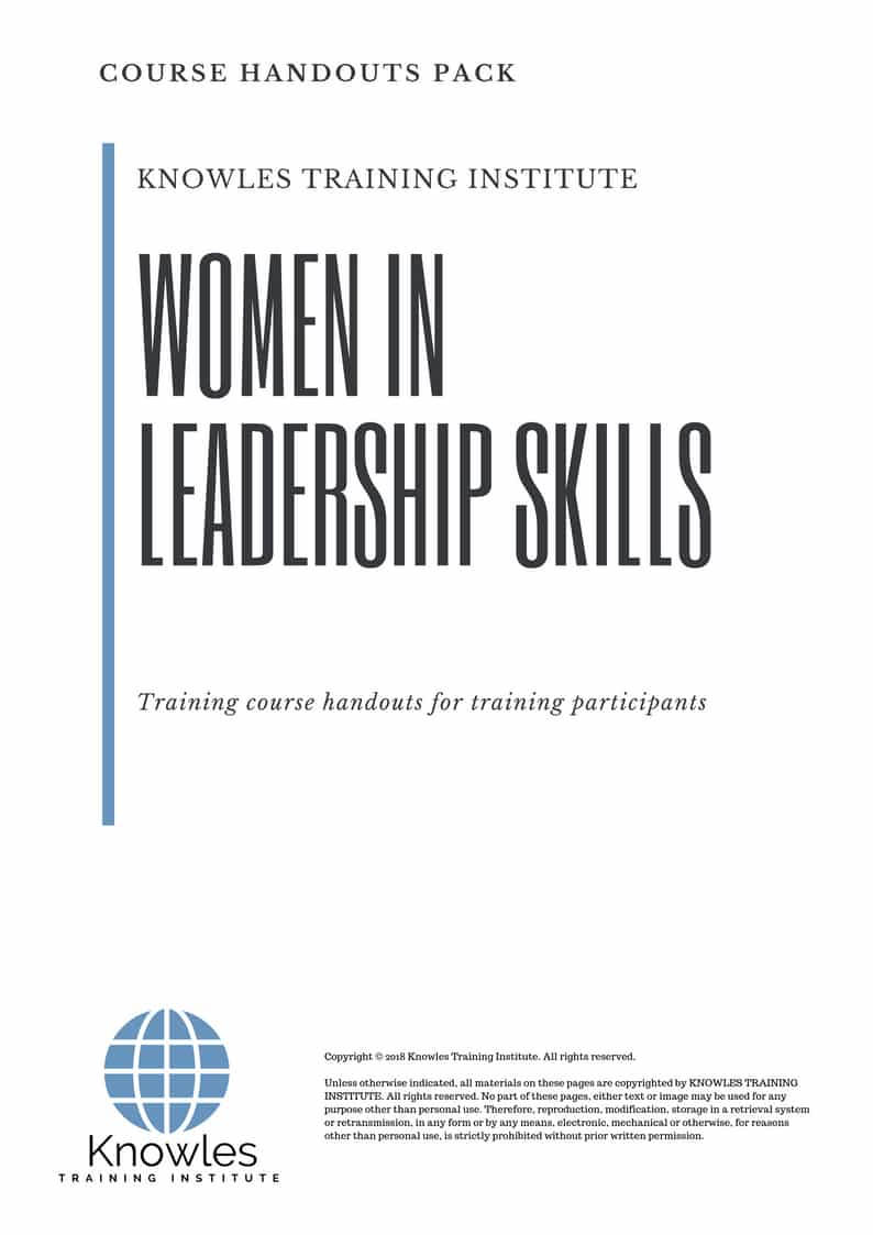 Women In Leadership Skills Course in Sweden Handouts