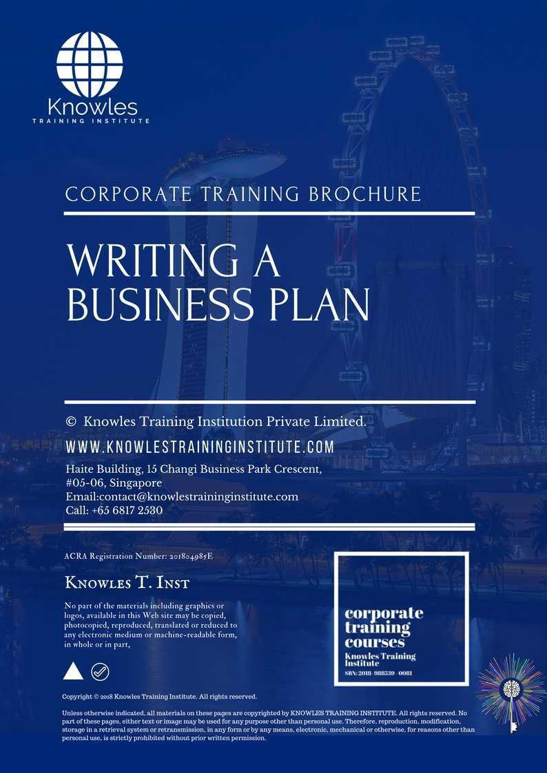 Writing A Business Plan Training Course in Sweden Brochure